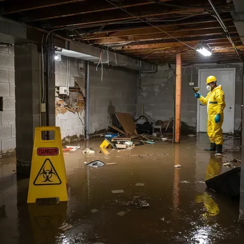 Flooded Basement Electrical Hazard in Watsonville, CA Property